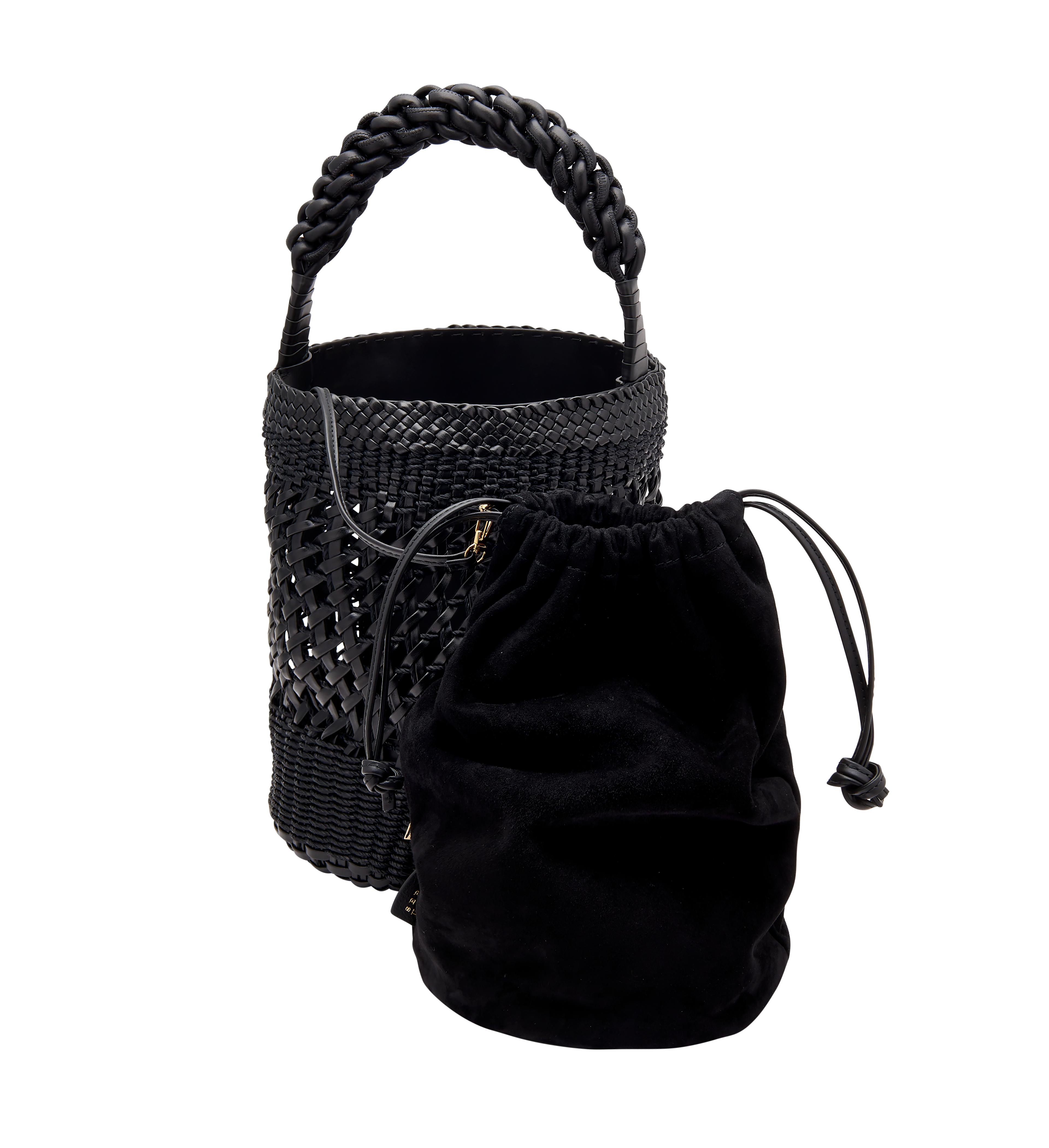 Almeria Black Large Bucket Bag