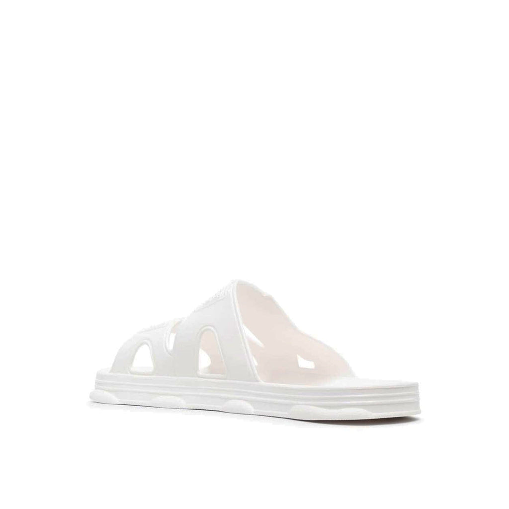 Gcds Rubber Logo Flats Sandals - White - Homme
