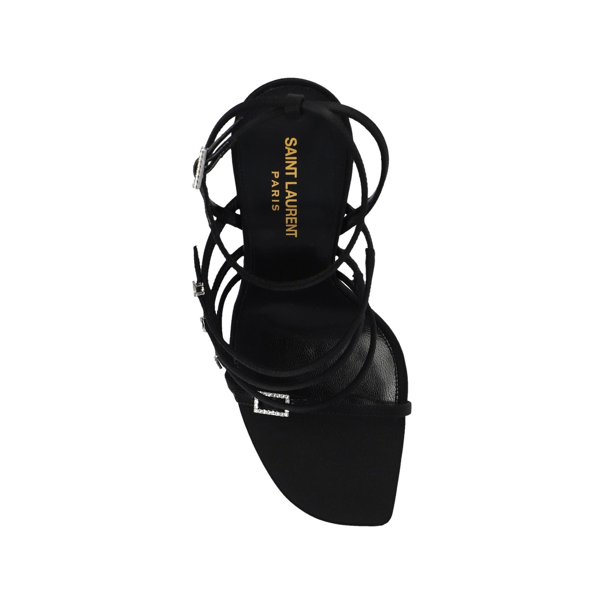 Sandales Saint Laurent Jerry Satin - Black - Femme
