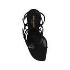 Saint Laurent Jerry Satin Sandals - Black - Femme