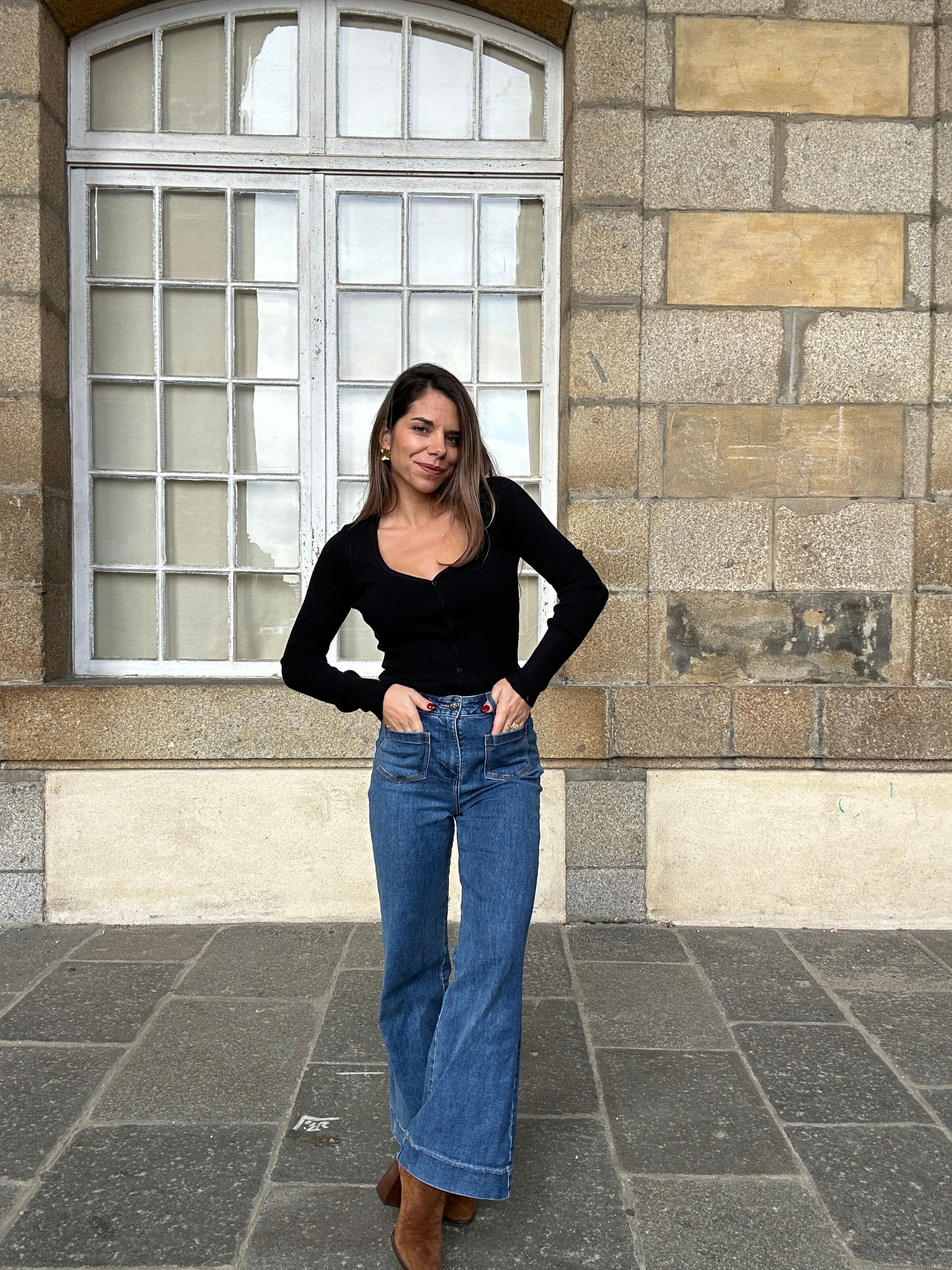 Cardigan Fin Louise Noir