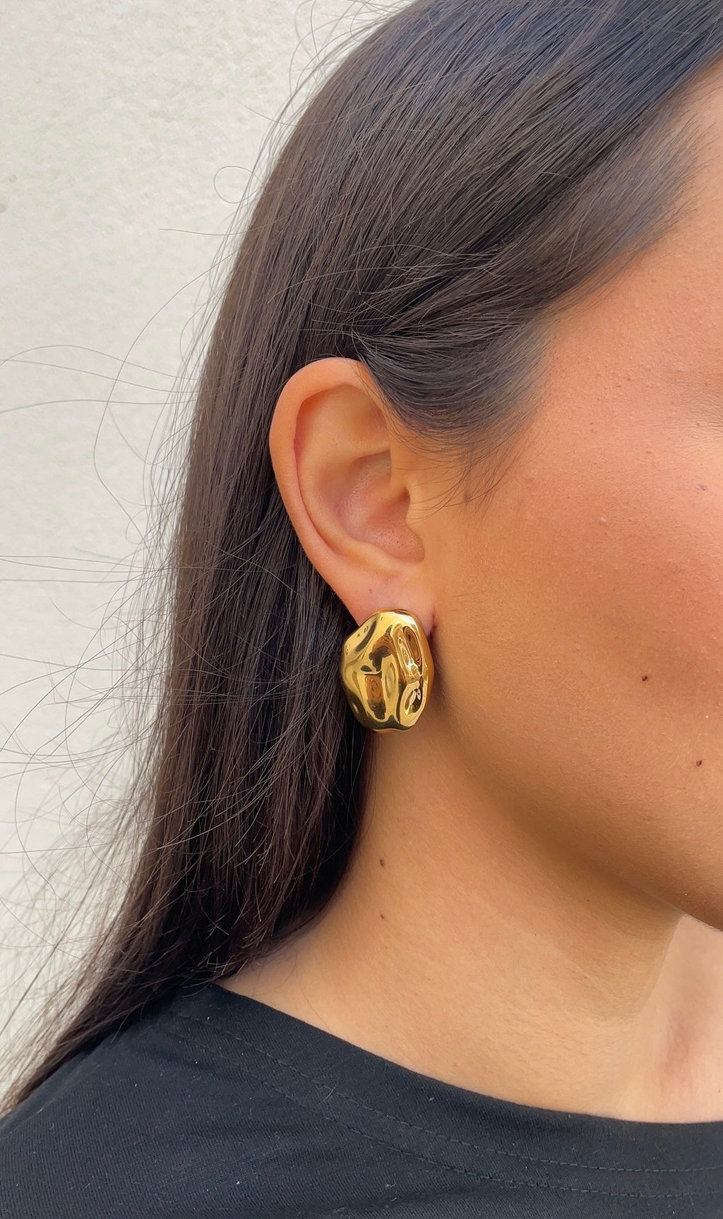 Boucles D'Oreille Textured Stones