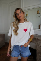 T-Shirt Cœur Mendy - Blanc