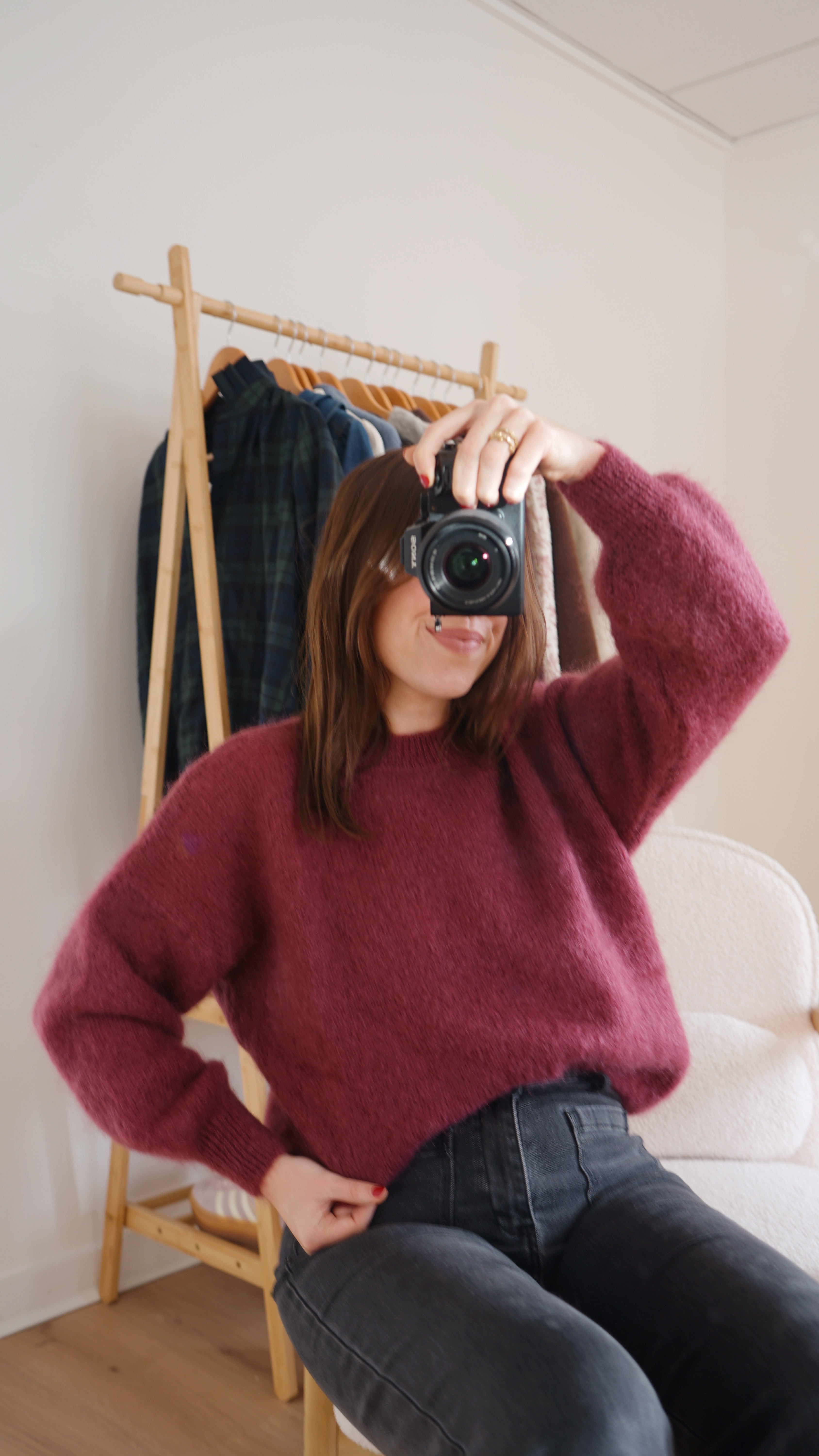 Maille En Mohair Et Laine Gaia Bordeaux