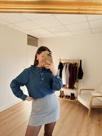 Jupe Effet Laine Lou Grise