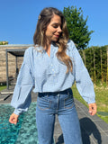 Blouse Vichy Bleu Ciel Clothilde