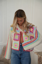 Gilet En Crochet Oliane - Coloré
