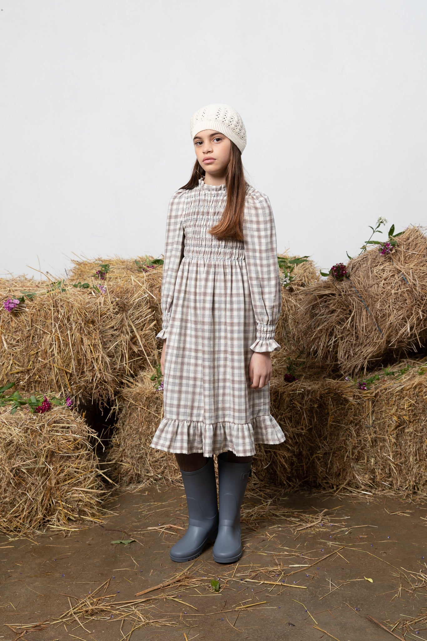 Robe Valery Nature Check-6 Ans - Enfant