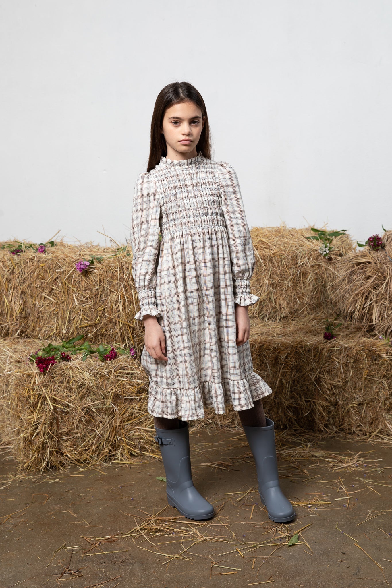 Robe Valery Nature Check-6 Ans - Enfant