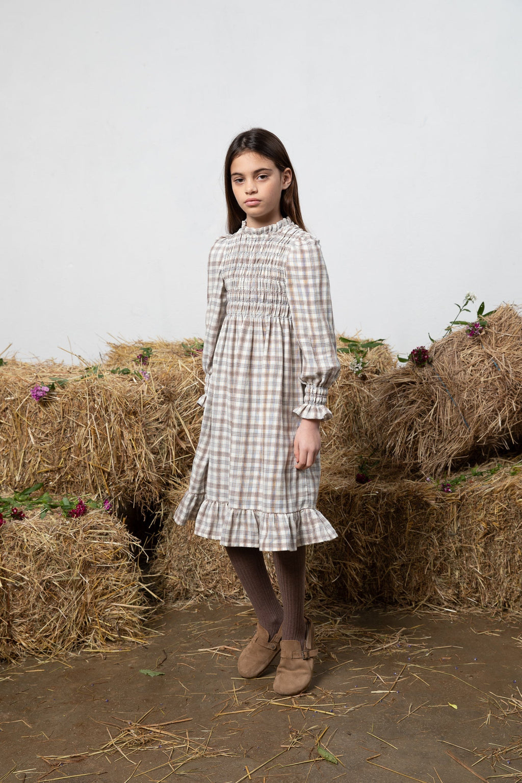 Robe Valery Nature Check-6 Ans - Enfant