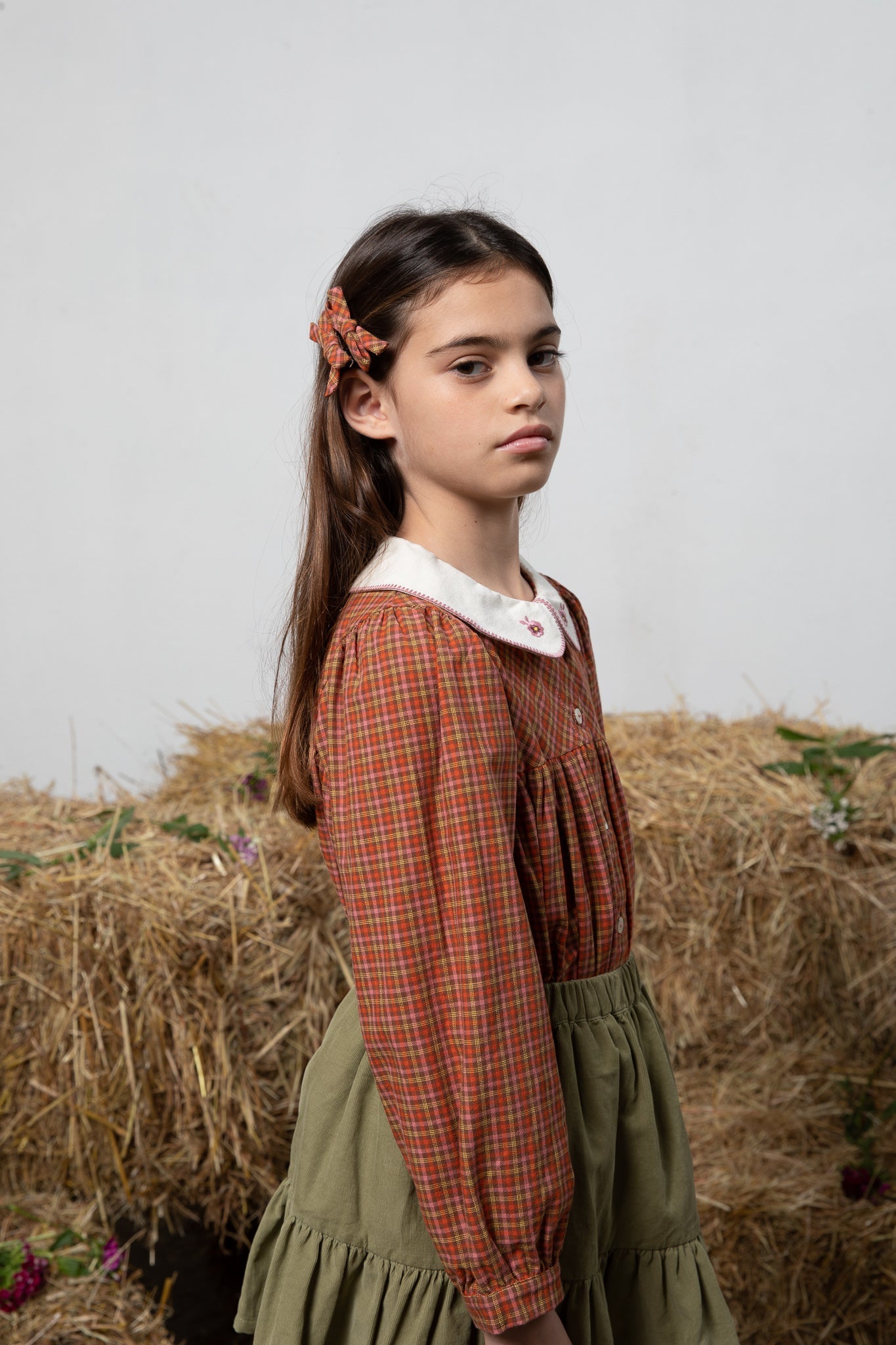 Blouse Eloise À Carreaux Multiples - Enfant