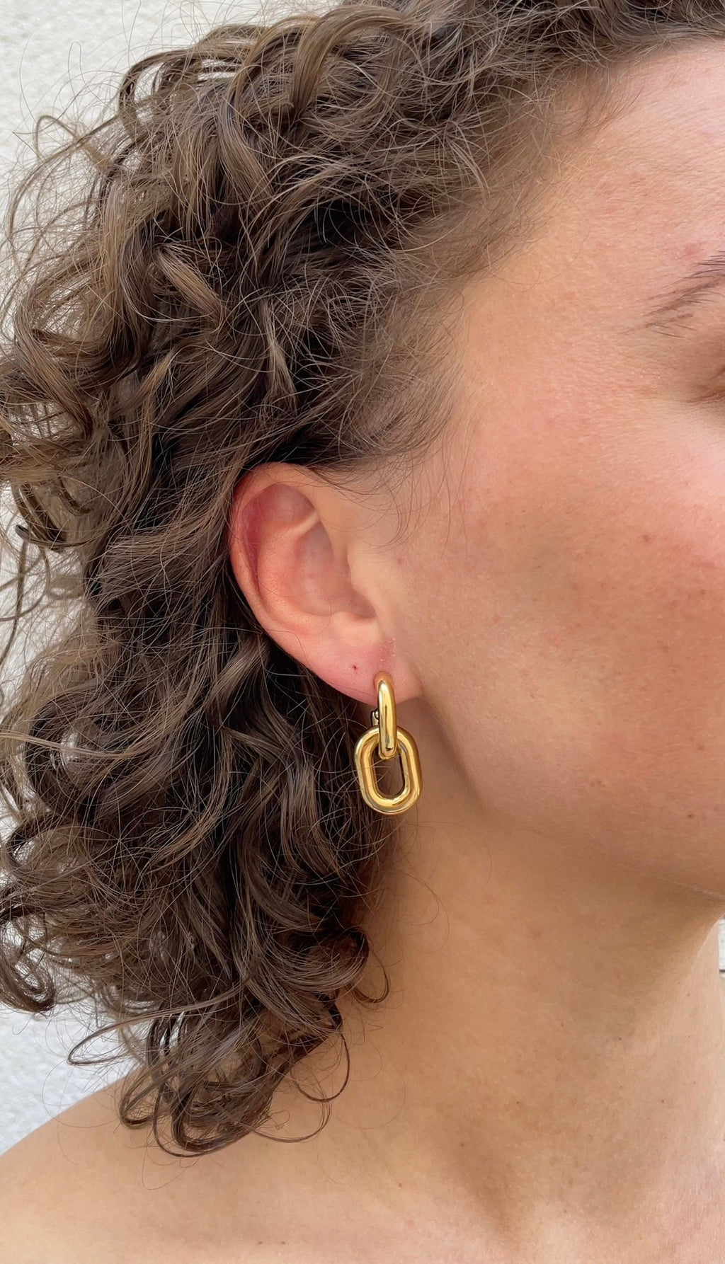Boucles D'Oreilles Mini Oval X Hoops