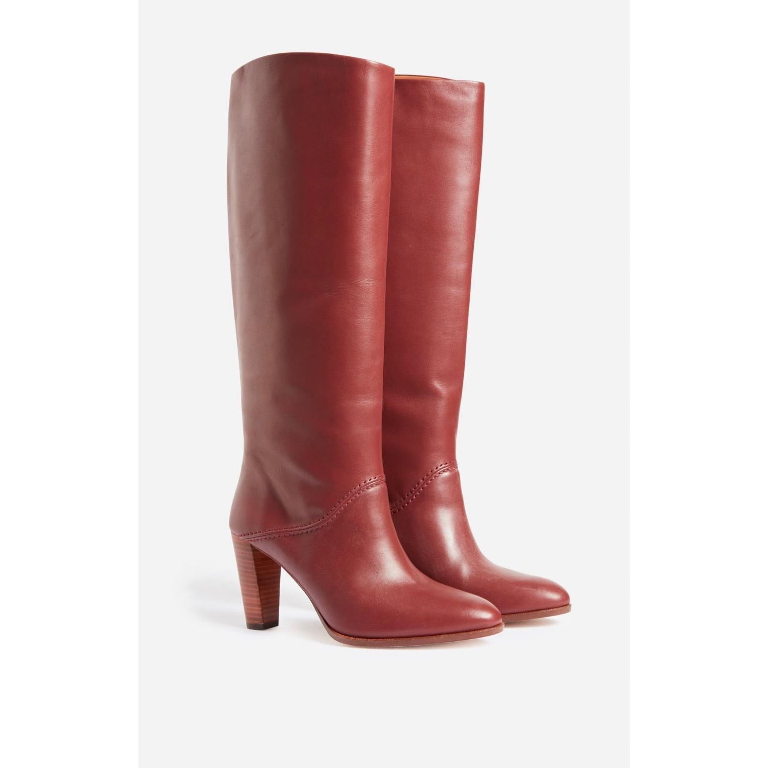 Vanessa Bruno - Bottes En Cuir - Acajou