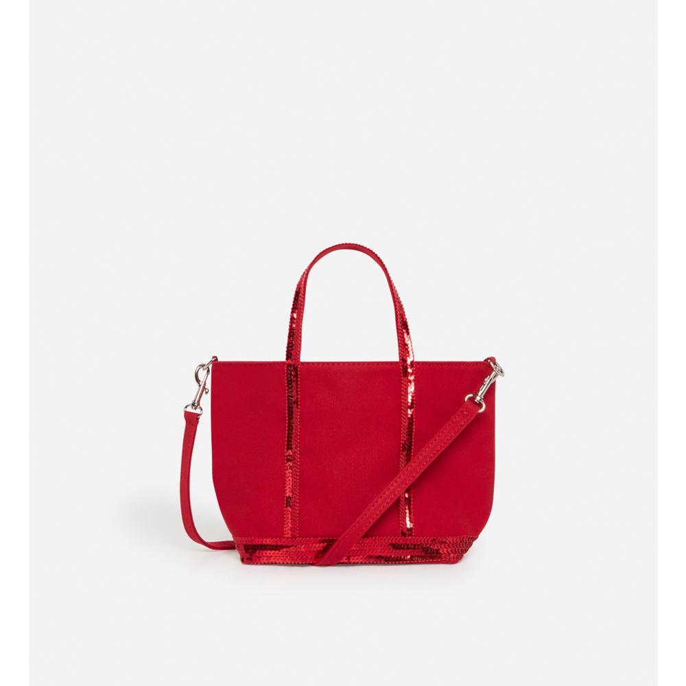 Cabas Xs En Toile - Rouge
