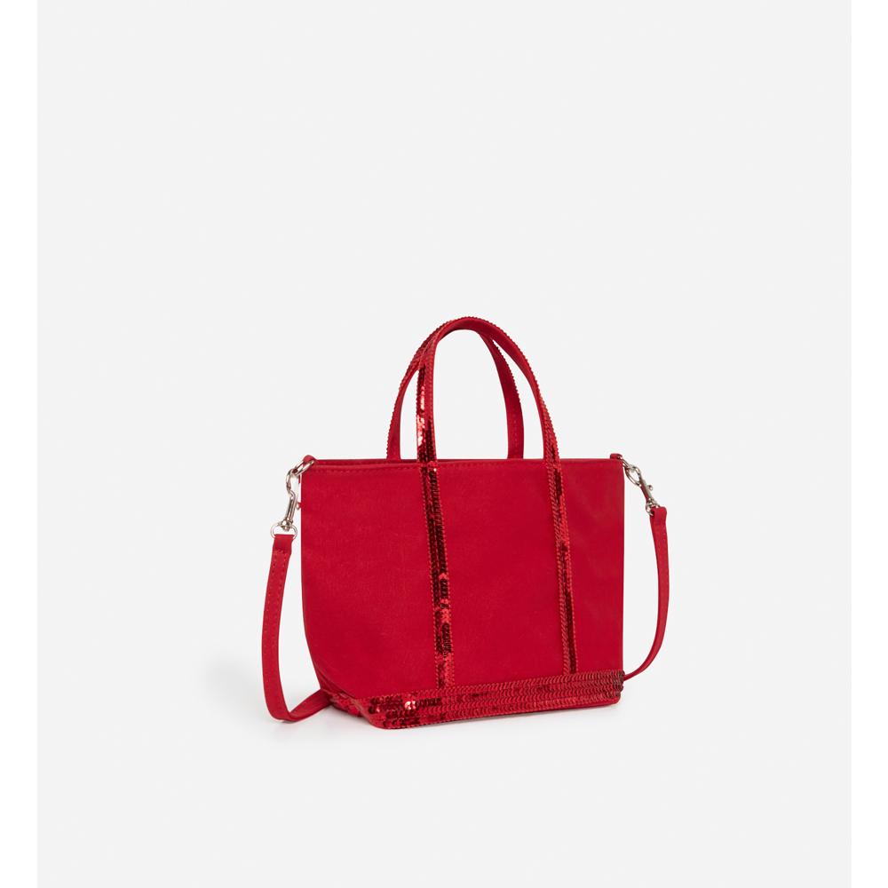 Cabas Xs En Toile - Rouge
