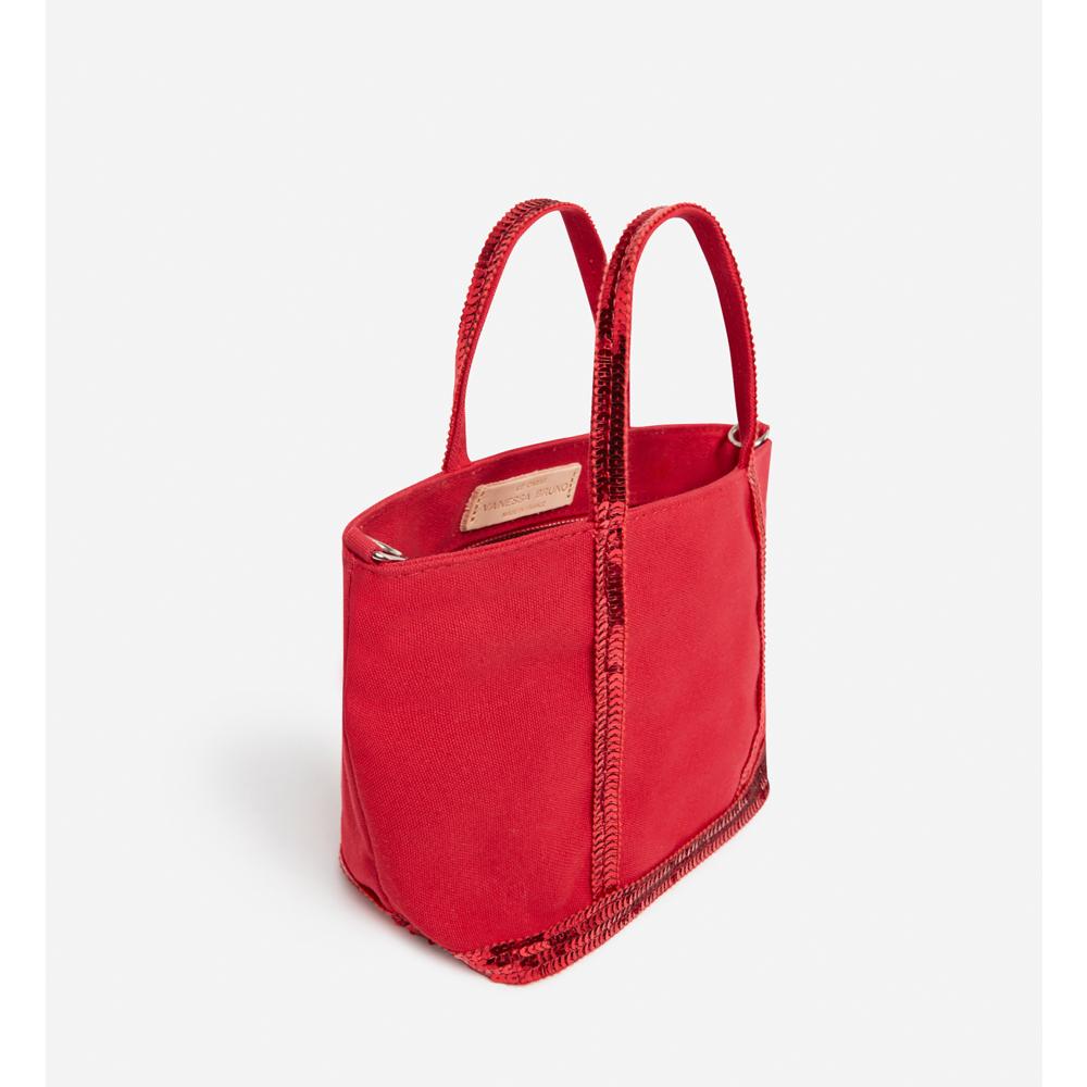 Cabas Xs En Toile - Rouge