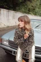 MANTEAU COURT LUNO LÉOPARD - PLUME PARIS - La mode en précommande