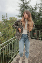 MANTEAU COURT LUNO LÉOPARD - PLUME PARIS - La mode en précommande