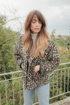 MANTEAU COURT LUNO LÉOPARD - PLUME PARIS - La mode en précommande