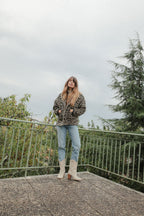 MANTEAU COURT LUNO LÉOPARD - PLUME PARIS - La mode en précommande