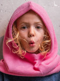 La Cagoule 100% Laine Rose Bonbon