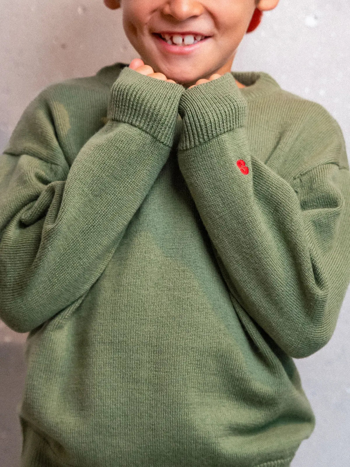 Le Pull 100% Laine Kaki