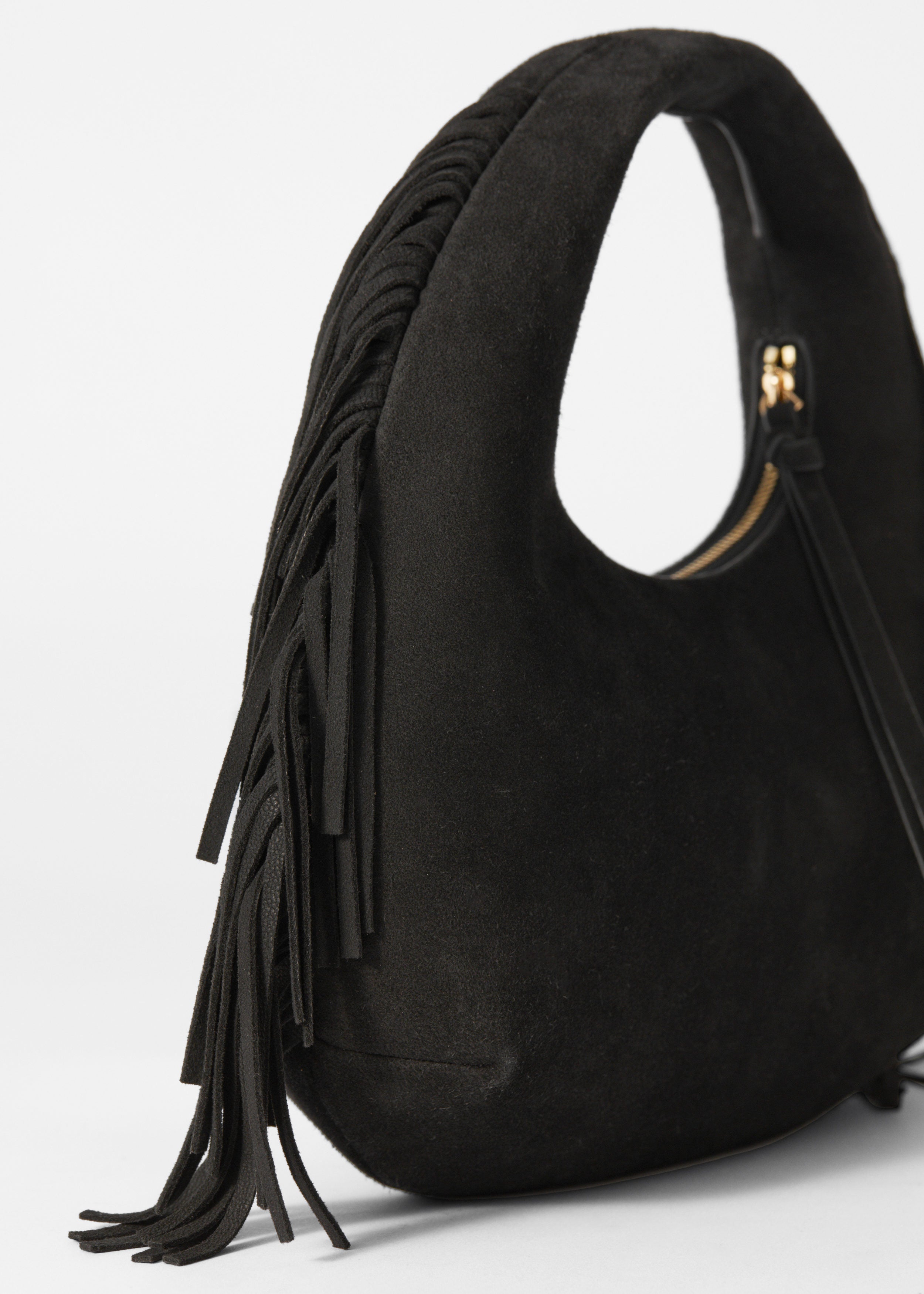 Sac S Petit Modèle Adelice À Franges - Noir