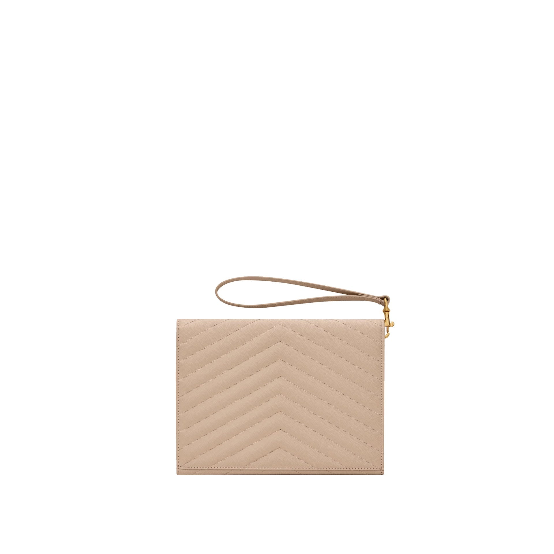 Saint Laurent - Sac Cassandre Matelassé Pouch - Femme - Beige