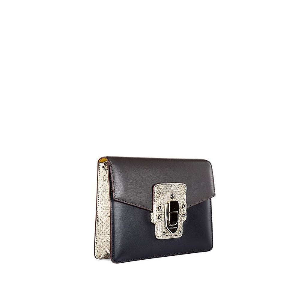 Dolce & Gabbana Leather Shoulder Bag - Grey - Femme