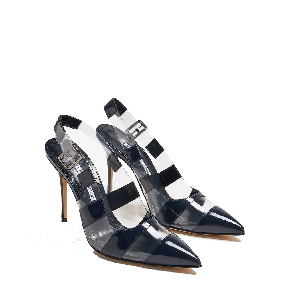 Escarpins Manolo Blahnik Uxra 105 - Blue - Femme