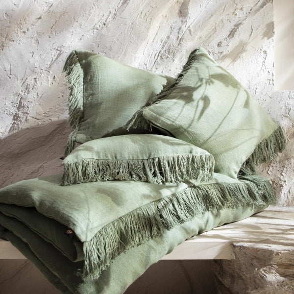 Housse De Coussin Wani - Sauge - 2 Tailles