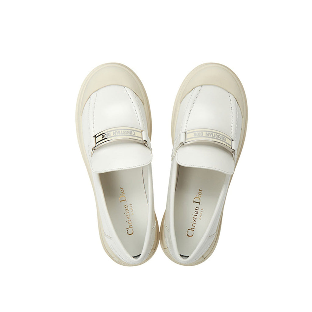Mocassins Dior Leather - Cream - Femme