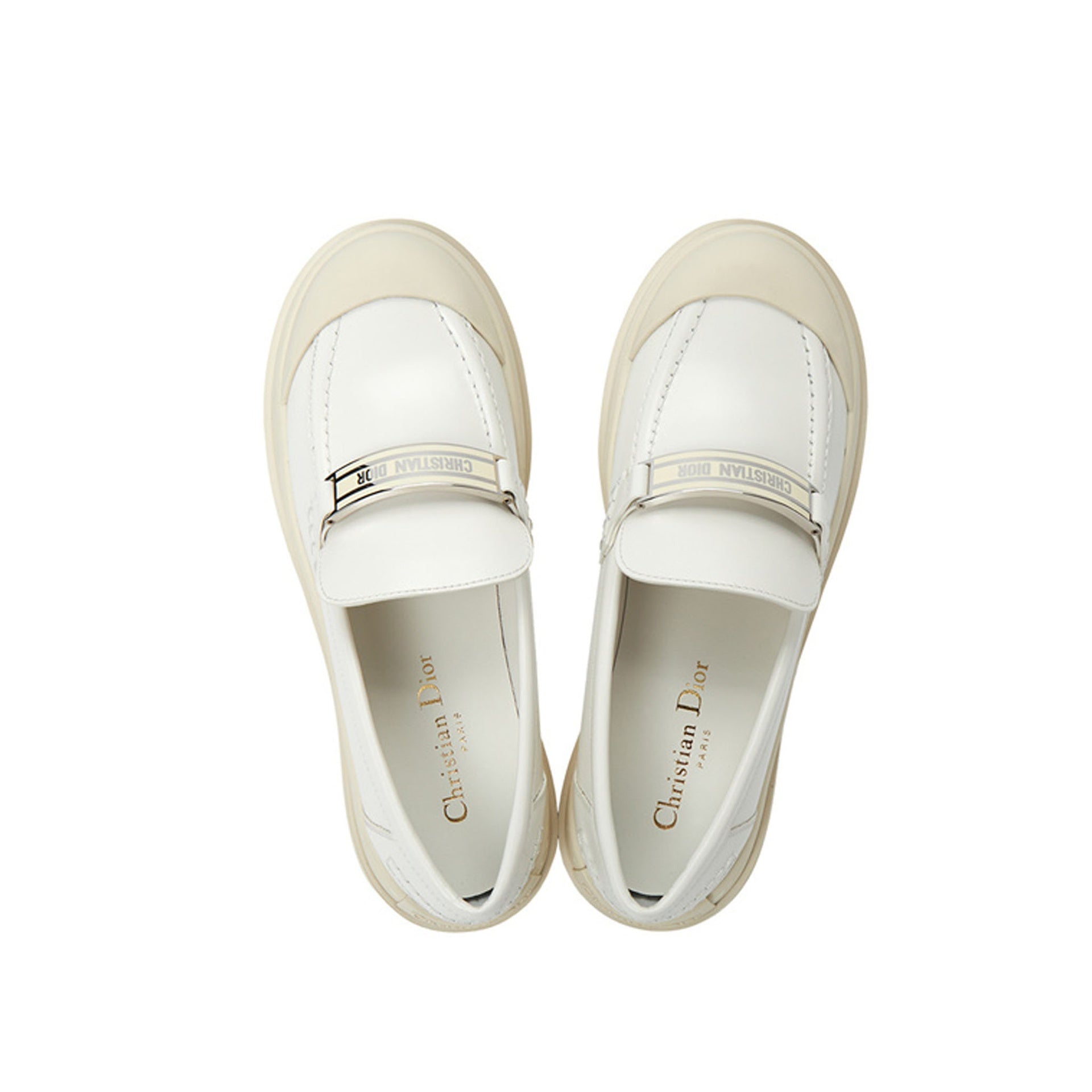 Mocassins Dior Leather - Cream - Femme