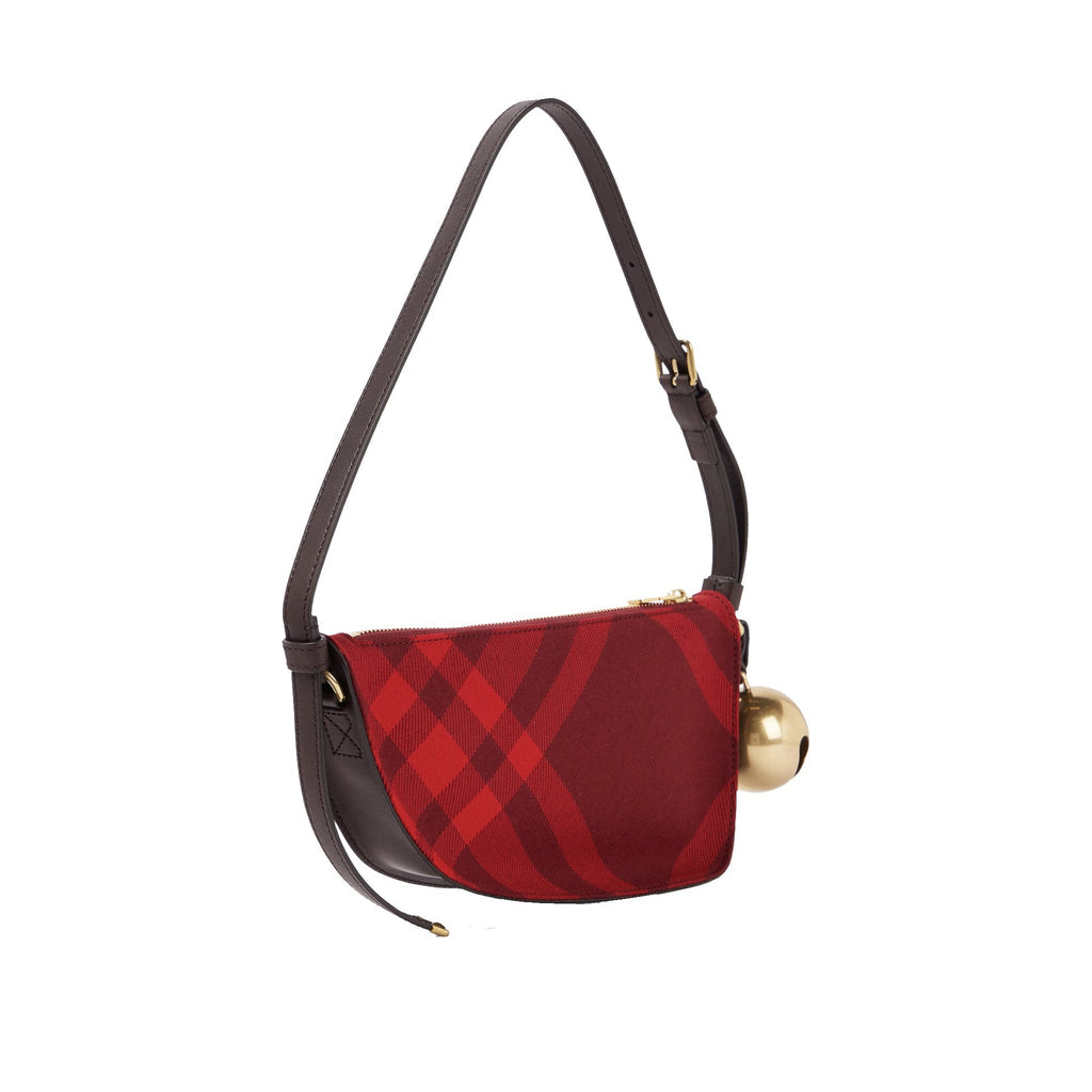 Burberry Check Mini Shield Bag - Red - Femme