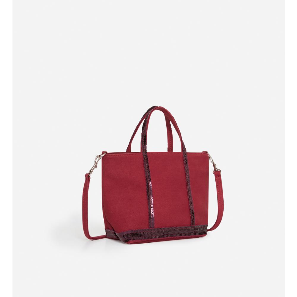 Cabas Xs En Toile - Rouge