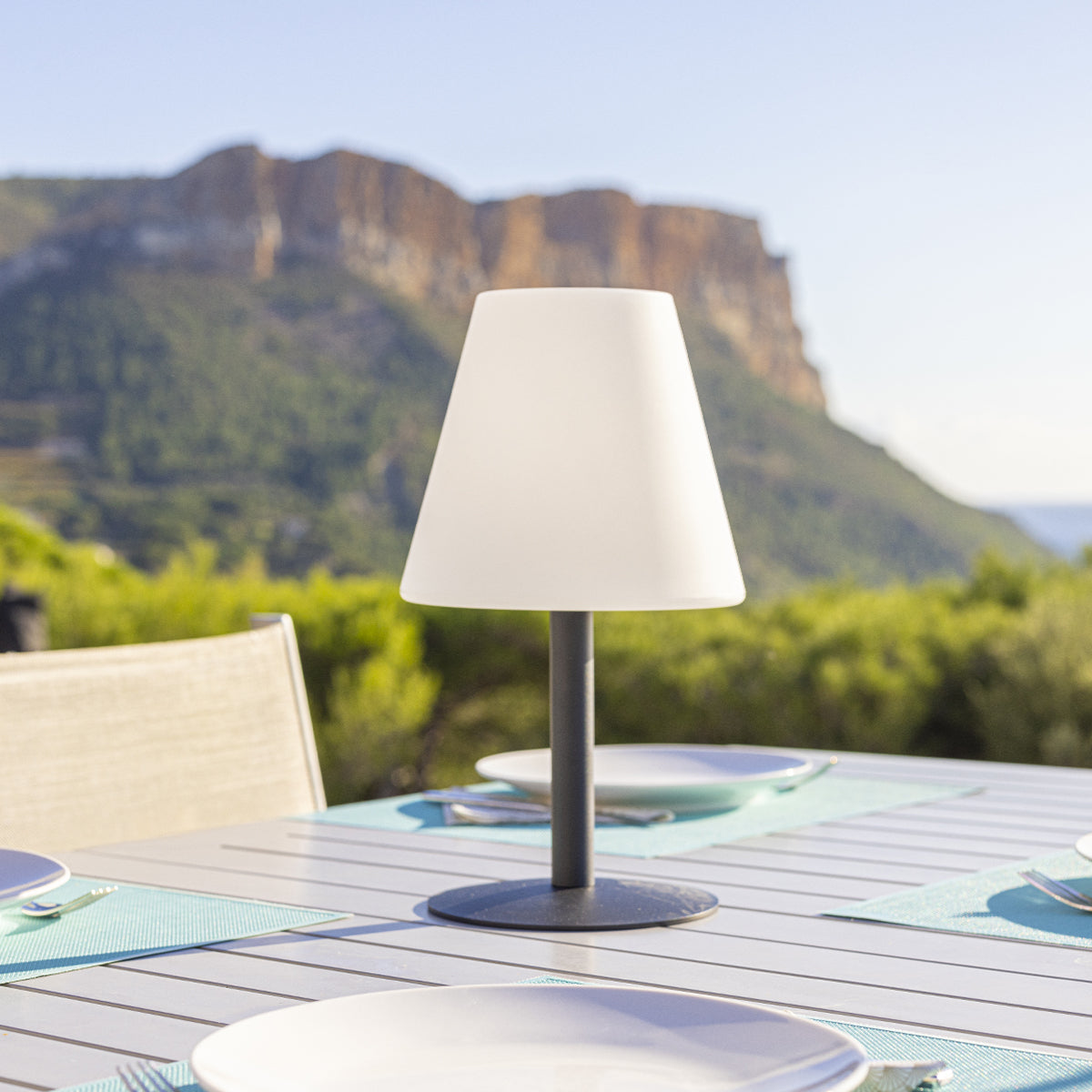 Standy Mini - Lampe De Table Solaire - Acier - Gris