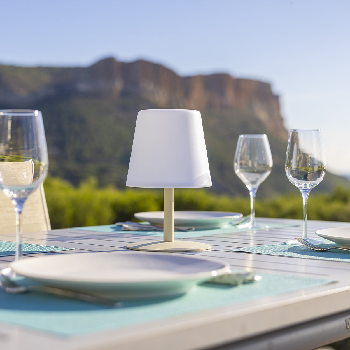 Standy Mini - Lampe De Table Sans Fil - Acier - Crème