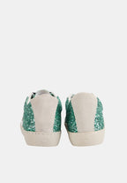 Baskets En Cuir-Colette-Glitter Vert