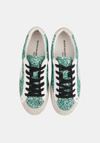 Baskets En Cuir-Colette-Glitter Vert