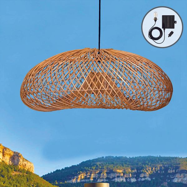 Sevia - Suspension Solaire - Rotin - Beige