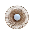 Dalia - Applique Murale Sans Fil - Rotin - Beige
