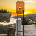 Stanley - Lampadaire Sans Fil - Polyrotin - Gris