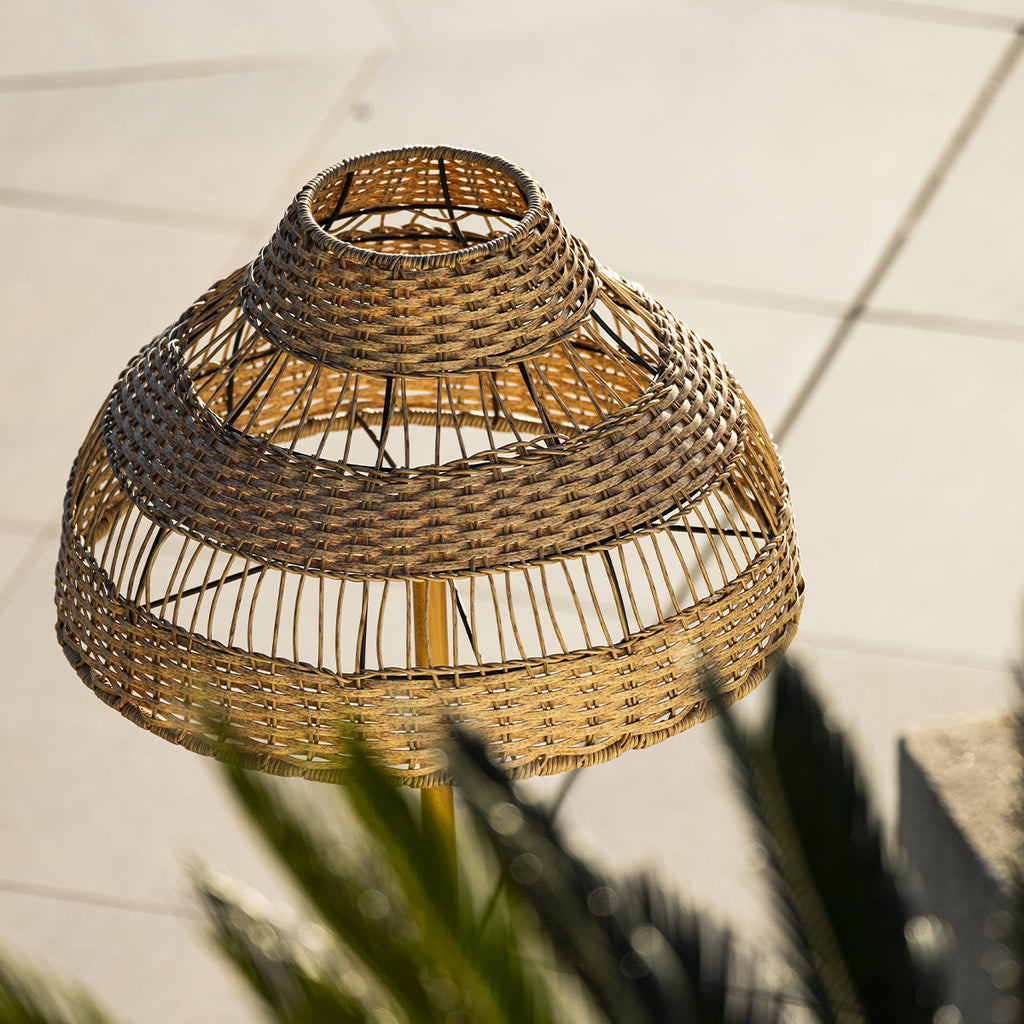 Elion - Lampadaire Sans Fil - Polyrotin - Beige