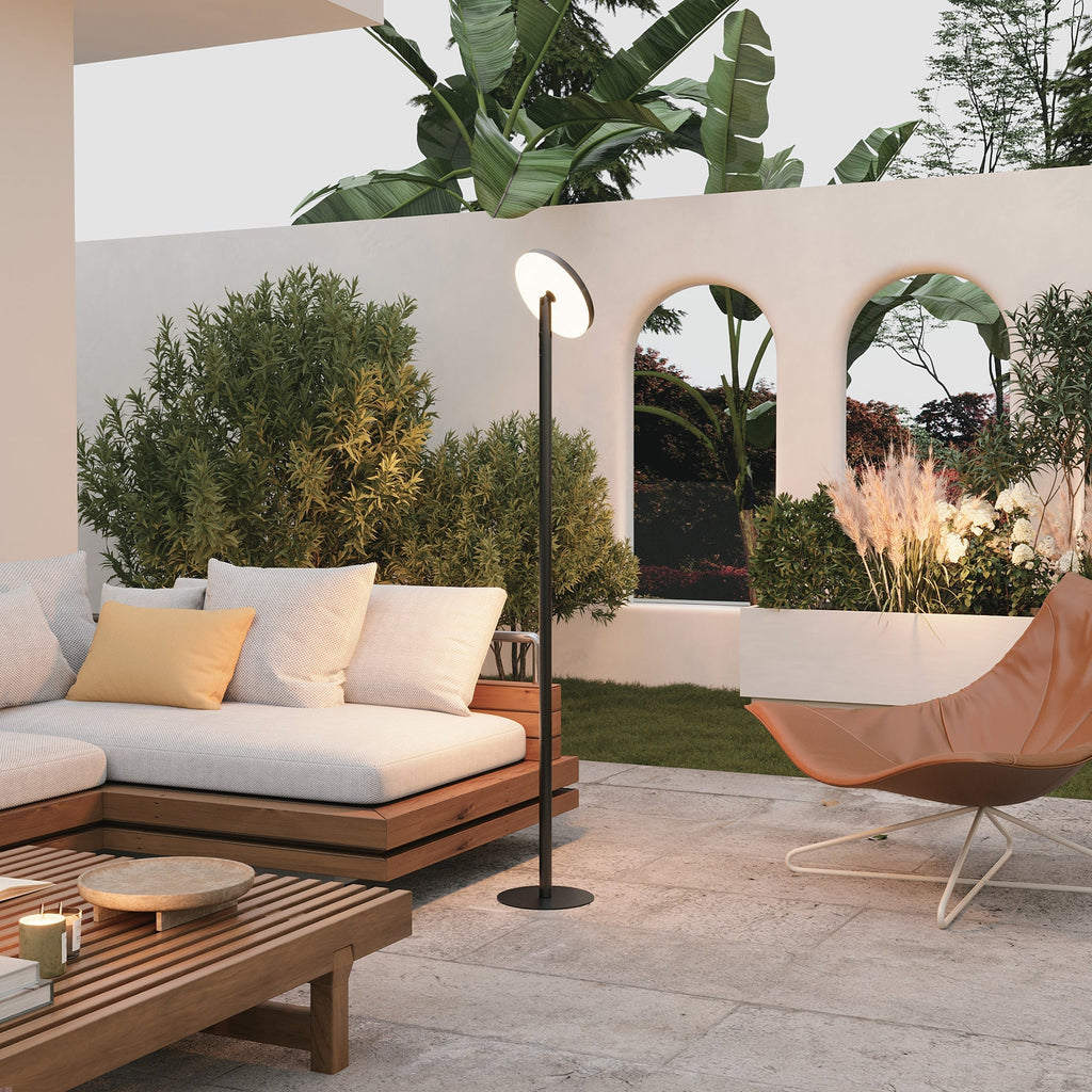 Vivia - Lampadaire Solaire - Acier - Noir