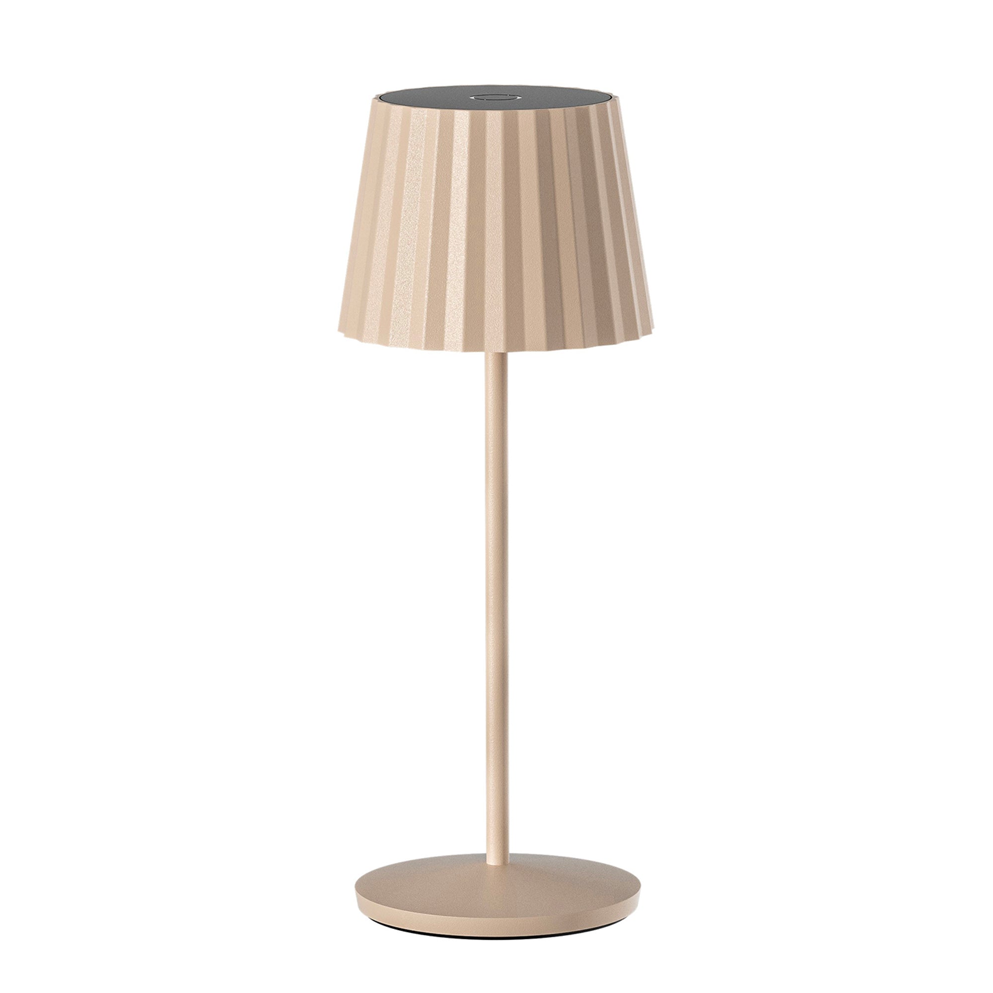 Abby - Lampe De Table Sans Fil - Acier - Beige
