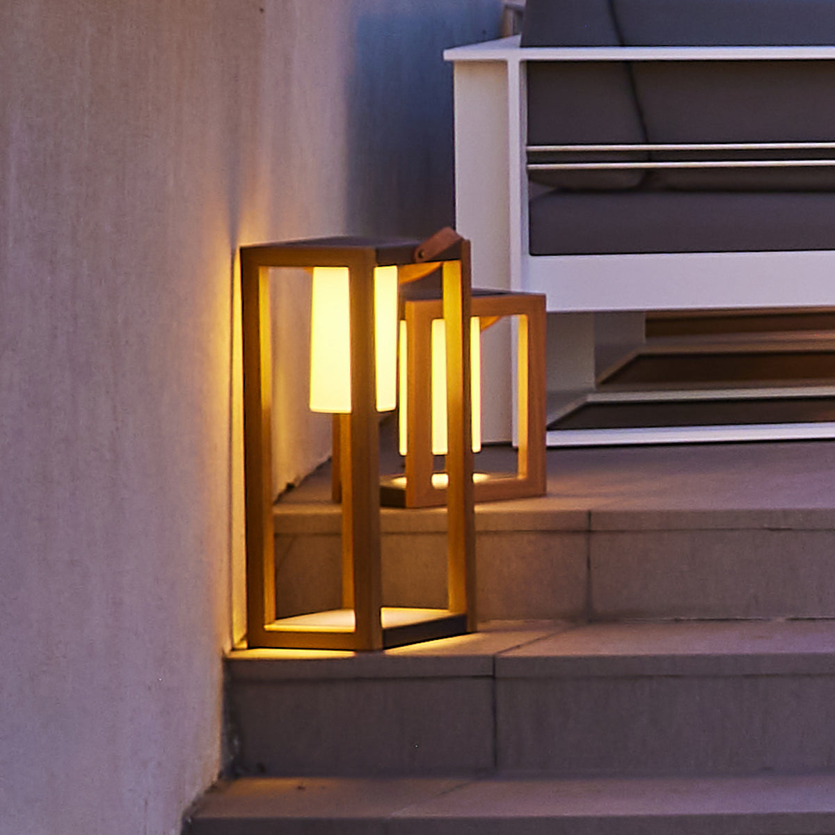 Seraphina - Lanterne Solaire - Aluminium - Marron