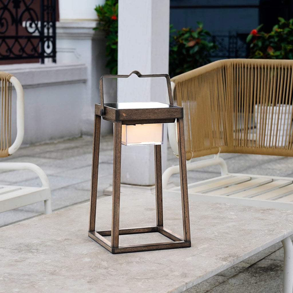 Verona - Lanterne Solaire - Aluminium - Marron