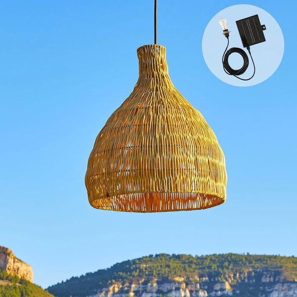Bella - Suspension Solaire - Rotin - Beige