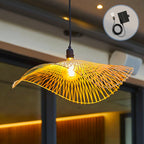 Laia - Suspension Solaire - Bambou - Beige