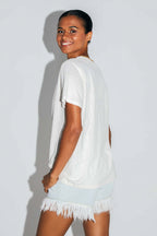Le T-Shirt Fred Lucky Girl En Mélange Coton Lin Fabriqué Au Portugal